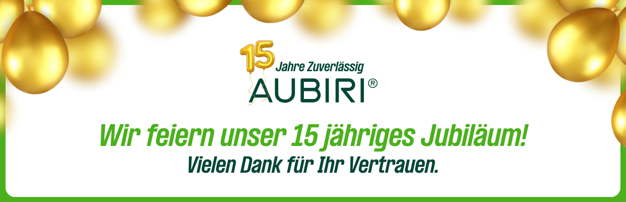Wir feiern unser 15-jähriges Jubiläum. Vielen Dank für Ihr Vertrauen.